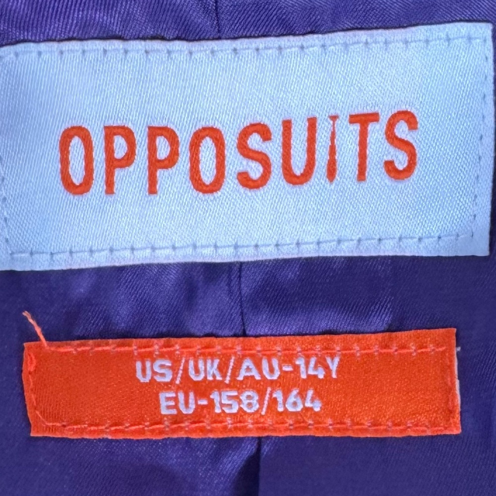 OppoSuits Big Boys' Groovy Solid Grey Dove Suit‎ Jacket Sz 14Y - Picture 6 of 6